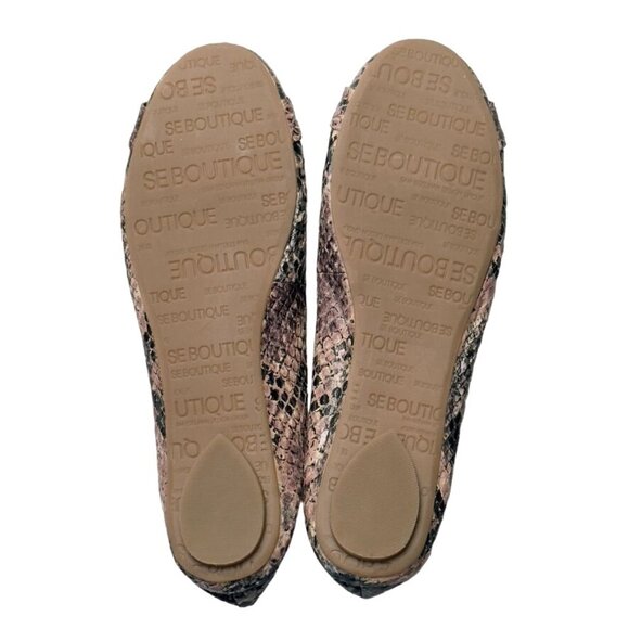Women's Shoes SE BOUTIQUE Sam Edelman Camden Python Print Ballet Flats Size 7 - Picture 5 of 12
